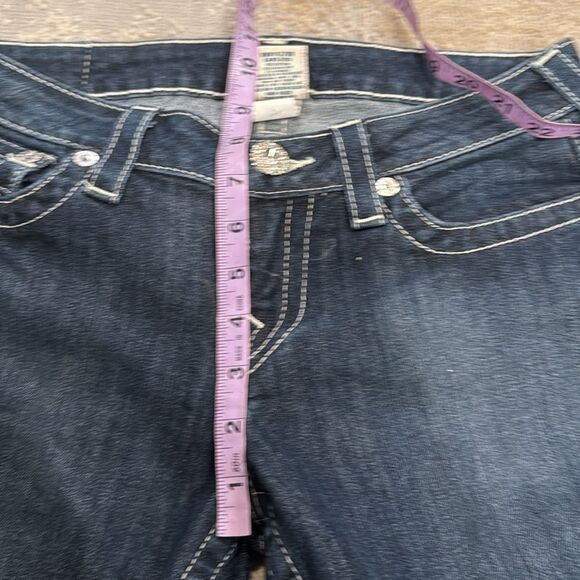 True religion boot cut jeans flap pocket bling buttons size 29 dark wash In EUC - Picture 9 of 11